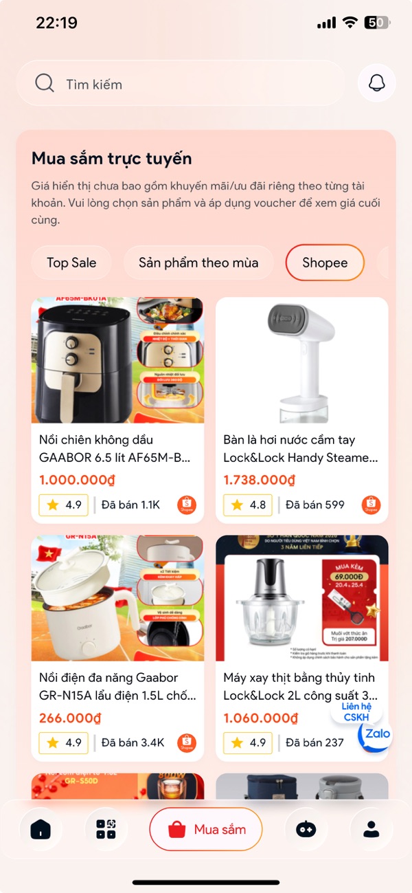 PewPew App: mua sắm trực tuyến